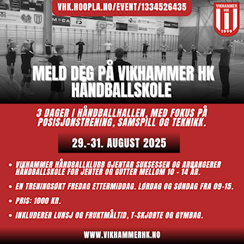 Meld deg på Vikhammer Håndballskole